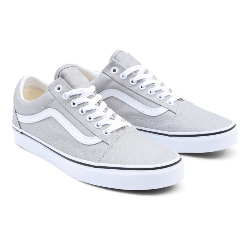 Vans Old Skool Dam Silver/Vita - Vans Låga Skor Outlet Sverige (CKOGJ6591)